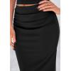 imagePRETTYGARDEN Womens Two Piece Skirt Set Cap Sleeve Cropped Tops Ruched Maxi Long Skirts Vacation Summer OutfitsBlack