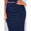 imagePRETTYGARDEN Womens Two Piece Skirt Set Cap Sleeve Cropped Tops Ruched Maxi Long Skirts Vacation Summer OutfitsNavy