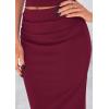 imagePRETTYGARDEN Womens Two Piece Skirt Set Cap Sleeve Cropped Tops Ruched Maxi Long Skirts Vacation Summer OutfitsWine Red