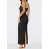 imagePRETTYGARDEN Womens Formal Cocktail Dresses Elegant Spaghetti Strap Lace Floral Bodycon Wedding Guest DressBlack