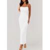 imagePRETTYGARDEN Womens Formal Cocktail Dresses Elegant Spaghetti Strap Lace Floral Bodycon Wedding Guest DressWhite