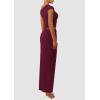 imagePRETTYGARDEN Womens Two Piece Skirt Set 2025 Summer Outfits One Shoulder Sleeveless Ruched Slit Bodycon Maxi SkirtsWine Red