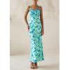 imagePRETTYGARDEN Womens Floral Maxi Dress 2025 Summer Elegant Spaghetti Strap Mesh Bodycon Wedding Guest Long DressesLight Green Daisy