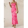 imagePRETTYGARDEN Womens Floral Maxi Dress 2025 Summer Elegant Spaghetti Strap Mesh Bodycon Wedding Guest Long DressesPink Floral