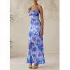 imagePRETTYGARDEN Womens Floral Maxi Dress 2025 Summer Elegant Spaghetti Strap Mesh Bodycon Wedding Guest Long DressesPurple Orchid