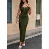 imagePRETTYGARDEN Womens Maxi Bodycon Dress 2025 Summer Sleeveless Buttons Elegant Cocktail Party Sweater Long DressesArmy Green