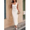 imagePRETTYGARDEN Womens Maxi Bodycon Dress 2025 Summer Sleeveless Buttons Elegant Cocktail Party Sweater Long DressesWhite