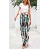 imagePRETTYGARDEN Womens Pants Dressy Casual Wide Leg Graphic Print Lounge Pants Women Comfy High Waist Pleated Palazzo PantsLake Green