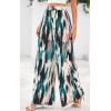 imagePRETTYGARDEN Womens Pants Dressy Casual Wide Leg Graphic Print Lounge Pants Women Comfy High Waist Pleated Palazzo PantsLake Green