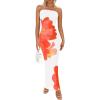 White Orange Floral