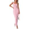 imagePRETTYGARDEN Womens Maxi Bodycon Dress 2025 Summer Sleeveless Buttons Elegant Cocktail Party Sweater Long DressesPink