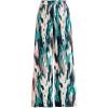 imagePRETTYGARDEN Womens Pants Dressy Casual Wide Leg Graphic Print Lounge Pants Women Comfy High Waist Pleated Palazzo PantsLake Green
