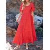 imagePRETTYGARDEN Womens Dresses 2025 Puff Sleeve Floral Casual Summer Dresses Smocked Backless Beach Flowy Tiered Maxi DressBred