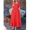 imagePRETTYGARDEN Womens Dresses 2025 Puff Sleeve Floral Casual Summer Dresses Smocked Backless Beach Flowy Tiered Maxi DressBred