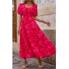 imagePRETTYGARDEN Womens Dresses 2025 Puff Sleeve Floral Casual Summer Dresses Smocked Backless Beach Flowy Tiered Maxi DressFred