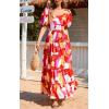 imagePRETTYGARDEN Womens Dresses 2025 Puff Sleeve Floral Casual Summer Dresses Smocked Backless Beach Flowy Tiered Maxi DressRed Multicolor Floral