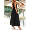 imagePRETTYGARDEN Womens Summer Casual Scoop Neck Sleeveless Long Dresses Tank Top Patchwork Aline Swing Maxi Dress with PocketsBlack