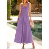 imagePRETTYGARDEN Womens Summer Casual Scoop Neck Sleeveless Long Dresses Tank Top Patchwork Aline Swing Maxi Dress with PocketsPurple