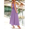 imagePRETTYGARDEN Womens Summer Casual Scoop Neck Sleeveless Long Dresses Tank Top Patchwork Aline Swing Maxi Dress with PocketsPurple
