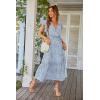 imagePRETTYGARDEN Womens Summer Floral Boho Dress Wrap V Neck Short Sleeve Ruffle ALine Flowy Maxi Wedding Guest DressesLight Blue