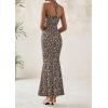 imagePRETTYGARDEN Womens Summer Halter Maxi Dress 2025 Sleeveless Leopard Printed Sexy Backless Bodycon Cocktail Long DressBlack Leopard