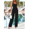 imagePRETTYGARDEN Summer Sleeveless Jumpsuits for Women Dressy Square Neck Wide Leg Pants Knitted One Piece Rompers with PocketsBlack