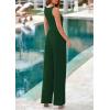 imagePRETTYGARDEN Summer Sleeveless Jumpsuits for Women Dressy Square Neck Wide Leg Pants Knitted One Piece Rompers with PocketsGreen