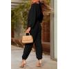 imagePRETTYGARDEN Womens Spring Fall Jumpsuits Casual Dressy One Piece Outfits V Neck Long Sleeve Belt Pockets Long Pants RomperBlack