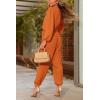 imagePRETTYGARDEN Womens Spring Fall Jumpsuits Casual Dressy One Piece Outfits V Neck Long Sleeve Belt Pockets Long Pants RomperBrown Yellow