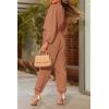 imagePRETTYGARDEN Womens Spring Fall Jumpsuits Casual Dressy One Piece Outfits V Neck Long Sleeve Belt Pockets Long Pants RomperCamel