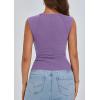 imagePRETTYGARDEN Womens Ribbed Tank Tops 2025 Summer Cap Sleeve Slim Fitted Knit Basic Casual Tee Shirts Trendy Fashion ClothesLight Purple