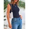 imagePRETTYGARDEN Womens Ribbed Tank Tops 2025 Summer Cap Sleeve Slim Fitted Knit Basic Casual Tee Shirts Trendy Fashion ClothesNavy
