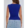 imagePRETTYGARDEN Womens Ribbed Tank Tops 2025 Summer Cap Sleeve Slim Fitted Knit Basic Casual Tee Shirts Trendy Fashion ClothesRoyal Blue