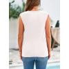 imagePRETTYGARDEN Womens Ribbed Tank Tops 2025 Summer Cap Sleeve Slim Fitted Knit Basic Casual Tee Shirts Trendy Fashion ClothesWhite