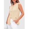 imagePRETTYGARDEN Womens Sweater Vests 2025 Summer Sleeveless Tank Tops Knit Button Down Cardigan Spring Trendy ClothesApricot