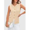 imagePRETTYGARDEN Womens Sweater Vests 2025 Summer Sleeveless Tank Tops Knit Button Down Cardigan Spring Trendy ClothesApricot