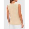 imagePRETTYGARDEN Womens Sweater Vests 2025 Summer Sleeveless Tank Tops Knit Button Down Cardigan Spring Trendy ClothesApricot