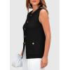 imagePRETTYGARDEN Womens Sweater Vests 2025 Summer Sleeveless Tank Tops Knit Button Down Cardigan Spring Trendy ClothesBlack