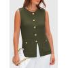 imagePRETTYGARDEN Womens Sweater Vests 2025 Summer Sleeveless Tank Tops Knit Button Down Cardigan Spring Trendy ClothesGreen