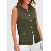 imagePRETTYGARDEN Womens Sweater Vests 2025 Summer Sleeveless Tank Tops Knit Button Down Cardigan Spring Trendy ClothesGreen