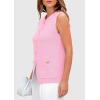 imagePRETTYGARDEN Womens Sweater Vests 2025 Summer Sleeveless Tank Tops Knit Button Down Cardigan Spring Trendy ClothesLight Pink