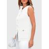 imagePRETTYGARDEN Womens Sweater Vests 2025 Summer Sleeveless Tank Tops Knit Button Down Cardigan Spring Trendy ClothesWhite