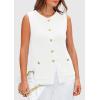 imagePRETTYGARDEN Womens Sweater Vests 2025 Summer Sleeveless Tank Tops Knit Button Down Cardigan Spring Trendy ClothesWhite