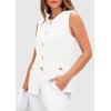 imagePRETTYGARDEN Womens Sweater Vests 2025 Summer Sleeveless Tank Tops Knit Button Down Cardigan Spring Trendy ClothesWhite