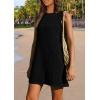 imagePRETTYGARDEN Womens Beach Cover Up Dress 2025 Summer Sleeveless Hollow Out Bathing Suit Swimwear Resort Vacation CoverupBlack