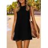 imagePRETTYGARDEN Womens Beach Cover Up Dress 2025 Summer Sleeveless Hollow Out Bathing Suit Swimwear Resort Vacation CoverupBlack