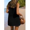 imagePRETTYGARDEN Womens Beach Cover Up Dress 2025 Summer Sleeveless Hollow Out Bathing Suit Swimwear Resort Vacation CoverupBlack