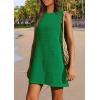 imagePRETTYGARDEN Womens Beach Cover Up Dress 2025 Summer Sleeveless Hollow Out Bathing Suit Swimwear Resort Vacation CoverupGreen