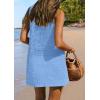 imagePRETTYGARDEN Womens Beach Cover Up Dress 2025 Summer Sleeveless Hollow Out Bathing Suit Swimwear Resort Vacation CoverupLight Blue