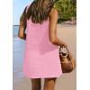 imagePRETTYGARDEN Womens Beach Cover Up Dress 2025 Summer Sleeveless Hollow Out Bathing Suit Swimwear Resort Vacation CoverupPink